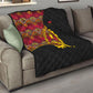 Angola Independence Day Quilt Black Red Flag Coat Of Arms Tribal Geometric