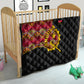 Angola Independence Day Quilt Black Red Flag Coat Of Arms Tribal Geometric