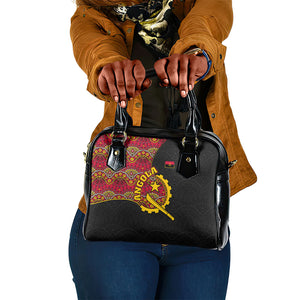Angola Independence Day Shoulder Handbag Black Red Flag Coat Of Arms Tribal Geometric