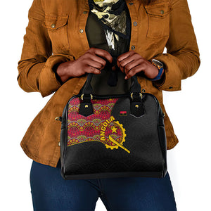 Angola Independence Day Shoulder Handbag Black Red Flag Coat Of Arms Tribal Geometric