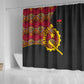 Angola Independence Day Shower Curtain Black Red Flag Coat Of Arms Tribal Geometric