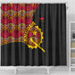 Angola Independence Day Shower Curtain Black Red Flag Coat Of Arms Tribal Geometric