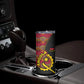 Angola Independence Day Skinny Tumbler Black Red Flag Coat Of Arms Tribal Geometric