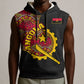Angola Independence Day Sleeveless Hoodie Black Red Flag Coat Of Arms Tribal Geometric