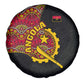 Angola Independence Day Spare Tire Cover Black Red Flag Coat Of Arms Tribal Geometric