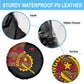 Angola Independence Day Spare Tire Cover Black Red Flag Coat Of Arms Tribal Geometric