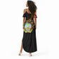 Angola Independence Day Summer Maxi Dress Black Red Flag Coat Of Arms Tribal Geometric