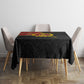Angola Independence Day Tablecloth Black Red Flag Coat Of Arms Tribal Geometric