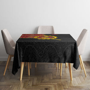 Angola Independence Day Tablecloth Black Red Flag Coat Of Arms Tribal Geometric