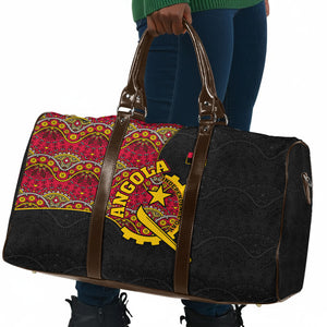 Angola Independence Day Travel Bag Black Red Flag Coat Of Arms Tribal Geometric