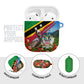 Saint Kitts And Nevis AirPods Case Caribbean Pride Tropical Island Map Pelican Floral