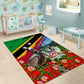 Saint Kitts And Nevis Area Rug Caribbean Pride Tropical Island Map Pelican Floral