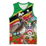 Saint Kitts And Nevis Basketball Jersey Caribbean Pride Tropical Island Map Pelican Floral