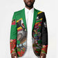 Saint Kitts And Nevis Blazer Caribbean Pride Tropical Island Map Pelican Floral