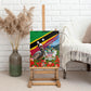 Saint Kitts And Nevis Canvas Wall Art Caribbean Pride Tropical Island Map Pelican Floral