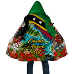 Saint Kitts And Nevis Cloak Caribbean Pride Tropical Island Map Pelican Floral