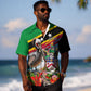 Saint Kitts And Nevis Hawaiian Shirt Caribbean Pride Tropical Island Map Pelican Floral