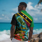 Saint Kitts And Nevis Hawaiian Shirt Caribbean Pride Tropical Island Map Pelican Floral