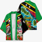 Saint Kitts And Nevis Kimono Caribbean Pride Tropical Island Map Pelican Floral