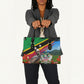 Saint Kitts And Nevis Leather Bag Caribbean Pride Tropical Island Map Pelican Floral