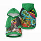 Saint Kitts And Nevis Pet Hoodie Caribbean Pride Tropical Island Map Pelican Floral