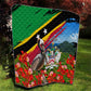 Saint Kitts And Nevis Quilt Caribbean Pride Tropical Island Map Pelican Floral