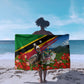 Saint Kitts And Nevis Sarong Caribbean Pride Tropical Island Map Pelican Floral