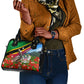Saint Kitts And Nevis Shoulder Handbag Caribbean Pride Tropical Island Map Pelican Floral