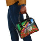 Saint Kitts And Nevis Shoulder Handbag Caribbean Pride Tropical Island Map Pelican Floral