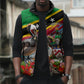 Saint Kitts And Nevis Sleeveless Puffer Jacket Caribbean Pride Tropical Island Map Pelican Floral