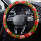 Saint Kitts And Nevis Steering Wheel Cover Caribbean Pride Tropical Island Map Pelican Floral
