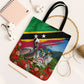 Saint Kitts And Nevis Tote Bag Caribbean Pride Tropical Island Map Pelican Floral