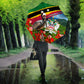 Saint Kitts And Nevis Umbrella Caribbean Pride Tropical Island Map Pelican Floral