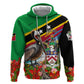 Saint Kitts And Nevis Zip Hoodie Caribbean Pride Tropical Island Map Pelican Floral