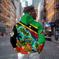 Saint Kitts And Nevis Zip Hoodie Caribbean Pride Tropical Island Map Pelican Floral