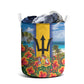 Barbados Trident Coat Of Arms Laundry Basket Caribbean Pride Tropical Beach Floral Map