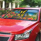 Barbados Trident Coat Of Arms Auto Sun Shade Caribbean Pride Tropical Beach Floral Map