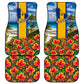 Barbados Trident Coat Of Arms Car Mats Caribbean Pride Tropical Beach Floral Map