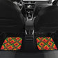 Barbados Trident Coat Of Arms Car Mats Caribbean Pride Tropical Beach Floral Map
