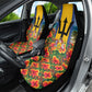 Barbados Trident Coat Of Arms Car Seat Cover Caribbean Pride Tropical Beach Floral Map