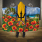 Barbados Trident Coat Of Arms Hooded Blanket Caribbean Pride Tropical Beach Floral Map