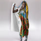 Barbados Trident Coat Of Arms Hooded Blanket Caribbean Pride Tropical Beach Floral Map