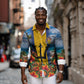 Barbados Trident Coat Of Arms Long Sleeve Button Shirt Caribbean Pride Tropical Beach Floral Map