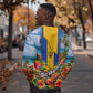 Barbados Trident Coat Of Arms Sweatshirt Caribbean Pride Tropical Beach Floral Map