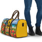 Barbados Trident Coat Of Arms Travel Bag Caribbean Pride Tropical Beach Floral Map