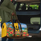Barbados Trident Coat Of Arms Travel Bag Caribbean Pride Tropical Beach Floral Map