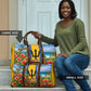 Barbados Trident Coat Of Arms Travel Bag Caribbean Pride Tropical Beach Floral Map