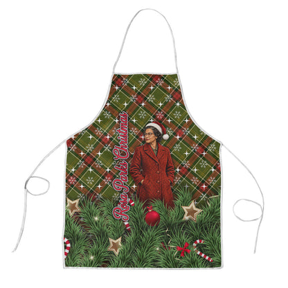 Rosa Parks Christmas Apron Plaid Festive Stamp Vintage Civil Rights Legend
