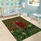 Rosa Parks Christmas Area Rug Plaid Festive Stamp Vintage Civil Rights Legend