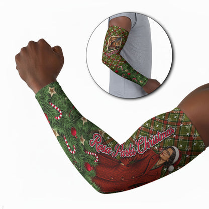 Rosa Parks Christmas Arm Sleeves Plaid Festive Stamp Vintage Civil Rights Legend